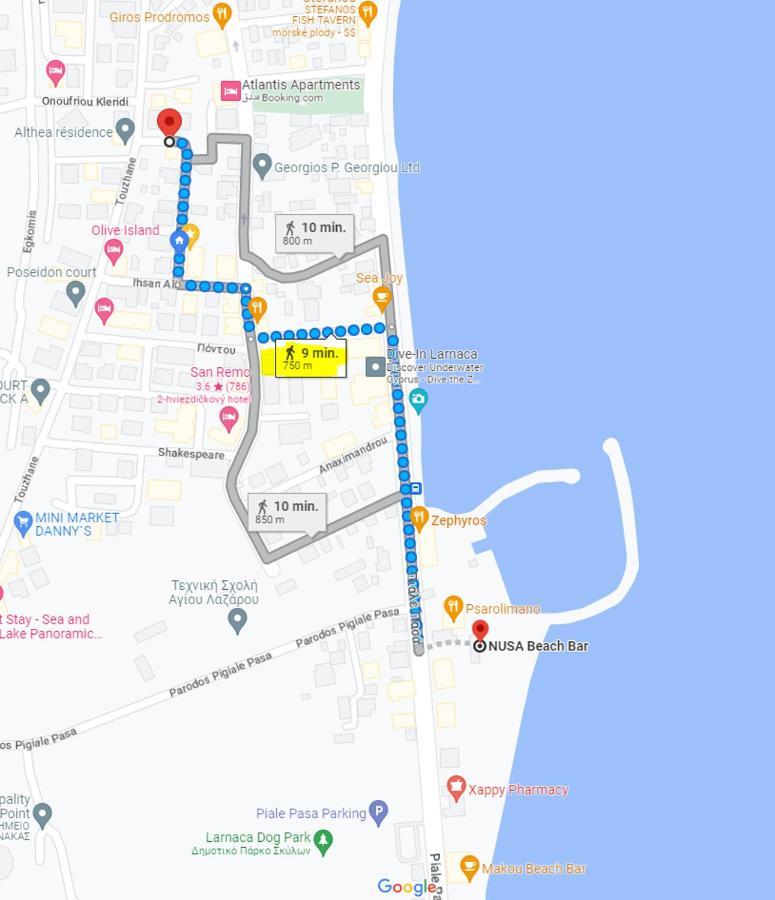 Large Apt 2 Bedrooms Sea View & 2 Balconies Ларнака Экстерьер фото